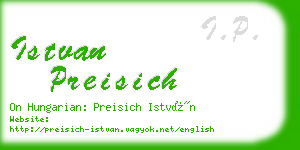 istvan preisich business card